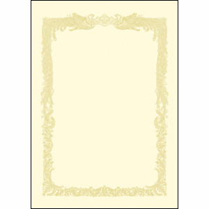 ササガワ　１０－１１６８　ＯＡ賞状用紙　クリーム　Ａ４横書