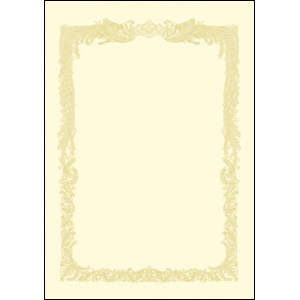 ササガワ　１０－１１８８　ＯＡ賞状用紙　クリーム　Ａ３横書