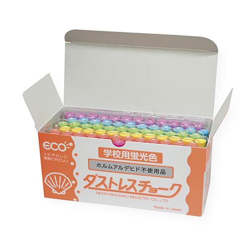 日本理化学　ＤＣＫ－７２－６Ｃ　ダストレス　学校用蛍光色　６色込７２本入