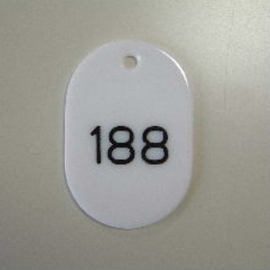 クラウン　ＣＲ－ＢＧ４８－Ｗ　番号札　欠番〔大〕　白