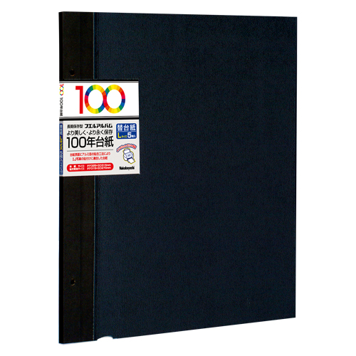 ナカバヤシ　アＨ－ＬＦＲ－５－Ｄ　１００年アルバム替台紙／ブラック　５枚入