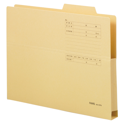 ＦＡＭＳ　２１９３１９　持ち出しフォルダーカラー　イエロー１０冊