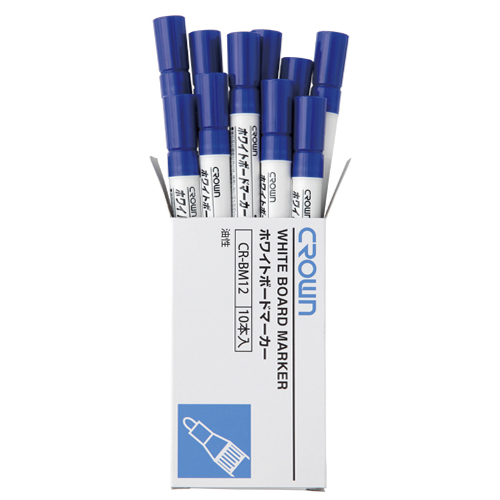 クラウン　ＣＲ－ＢＭ１２－ＢＬＸ１０　ホワイトボードマーカー中字　青【１０本】