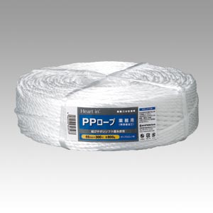 ホリアキ　ＨＩＰＰＲ－６５３００Ｗ　ハートインＰＰロープ６５ｍｍＸ３００ｍ白