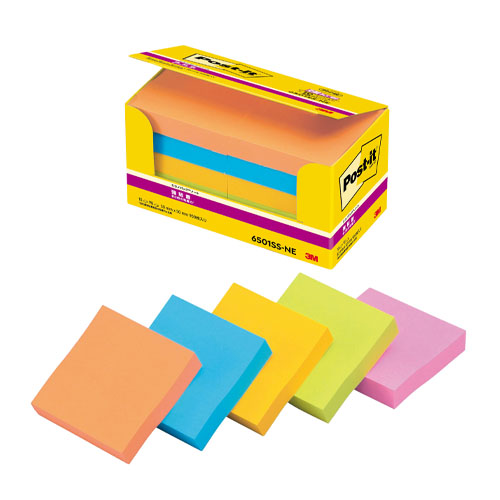 スリーエム　６５０１ＳＳ－ＮＥ　ポストイット　強粘着エコノパック混色