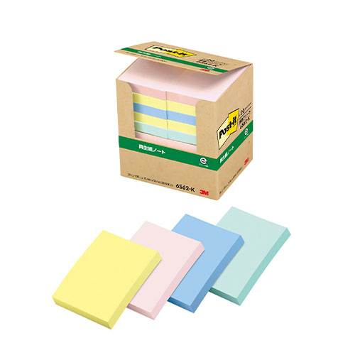 スリーエム　６５６２－Ｋ　ポストイット　経費節減再生紙パワーＰ混色