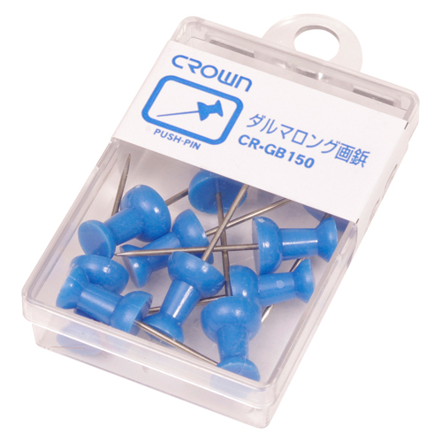 クラウン　ＣＲ－ＧＢ１５０－ＢＬ　ダルマロング画鋲　１１本　青
