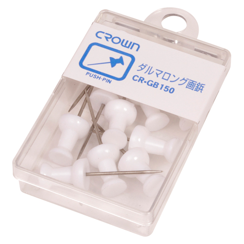 クラウン　ＣＲ－ＧＢ１５０－Ｗ　ダルマロング画鋲　１１本　白