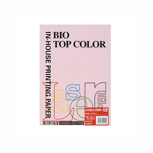 伊東屋　ＢＴ３３１　フラミンゴ　バイオトップカラーＡ４　１２０ｇ　５０枚