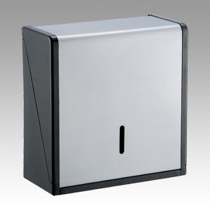 テラモト　ＯＴ－５６８－２１０－０　ステン紙タオルホルダー　（黒）　Ｌ