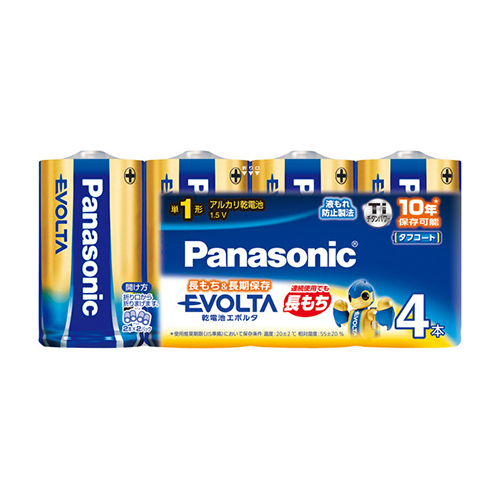 パナソニック　ＬＲ２０ＥＪ／４ＳＷ　エボルタ単１　４個パック　シュリンク