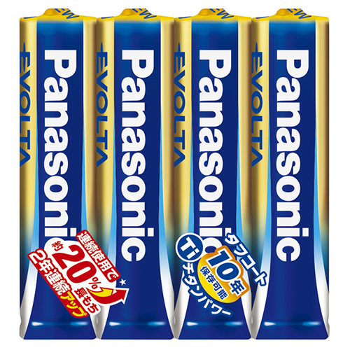 パナソニック　ＬＲ０３ＥＪ／４ＳＥ　エボルタ単４　４個パック　シュリンク