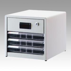 ナカバヤシ　ＡＬ－Ｒ４ニユ－グレ－　アバンテＶ２レターケース浅３段Ｘ鍵付１段