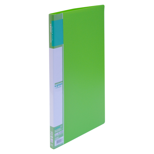 クラウン　ＣＲ－ＣＦＬ２０－Ｇ　ミドリ　クリヤーファイルＡ４リーズナブル２０Ｐ緑