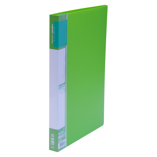 クラウン　ＣＲ－ＣＦＬ４０－Ｇ　ミドリ　クリヤーファイルＡ４リーズナブル４０Ｐ緑