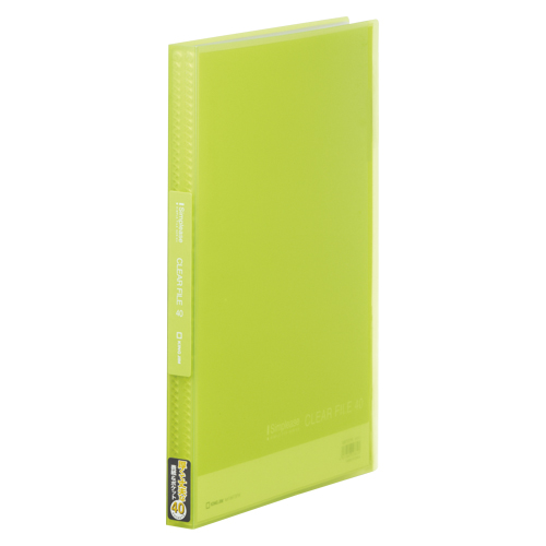 キングジム　１８６ＴＳＰＷ－ＹＧ　シンプリーズクリアーＦ（透明）４０Ｐ黄緑