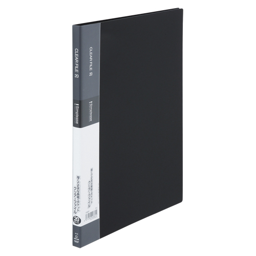 キングジム　１３６ＳＰ－ＢＫ　シンプリーズクリアーファイル２０Ｐ　黒