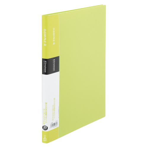 キングジム　１３６ＳＰ－ＹＧ　シンプリーズクリアーファイル２０Ｐ　黄緑