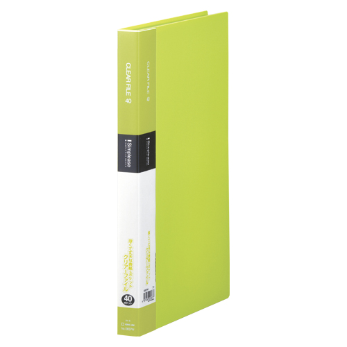 キングジム　１３６ＳＰＷ－ＹＧ　シンプリーズクリアーファイル４０Ｐ　黄緑