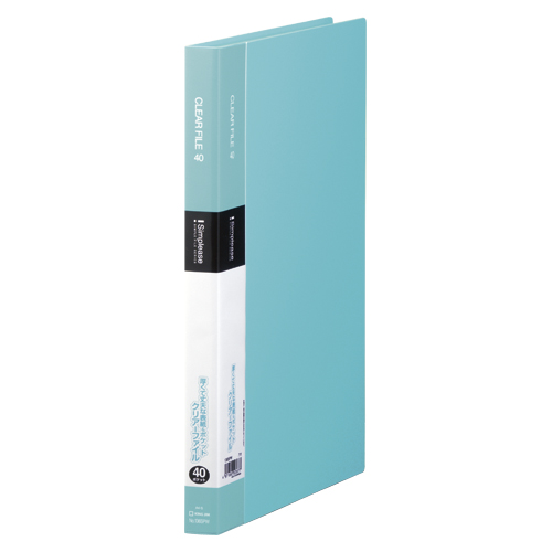 キングジム　１３６ＳＰＷ－ＬＢ　シンプリーズクリアーファイル４０Ｐ　水色