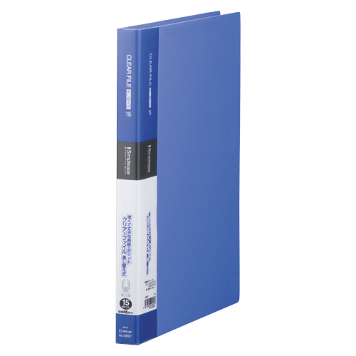 キングジム　１３８ＳＰ－Ｂ　シンプリーズクリアーＦ差替式１５Ｐ　青