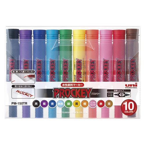 三菱鉛筆　ＰＭ１５０ＴＲ１０ＣＮ　ユニプロッキー太字角芯　１０色セット
