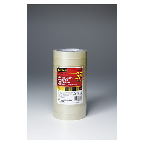 スリーエム　５００－３－１８３５－１０Ｐ　透明粘着テープ１８ｍｍＸ３５ｍ　１０巻