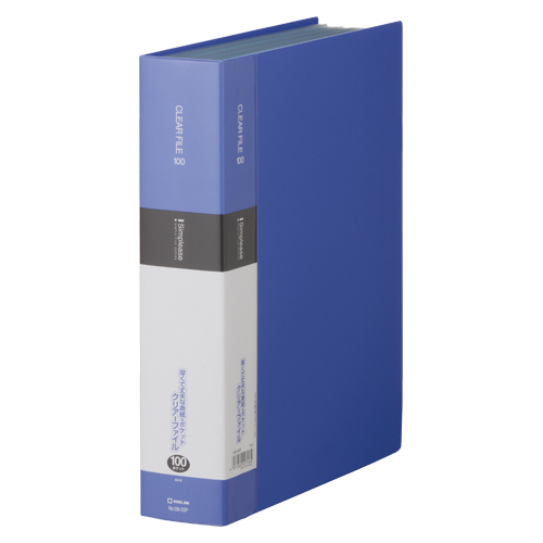 キングジム　１３６－５ＳＰ－Ｂ　シンプリーズクリアーファイル１００Ｐ　青