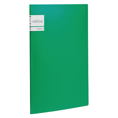 セキセイ　ＡＤ－２６４５－３０　グリーン　アドワンポケットファイルＡ４　グリーン