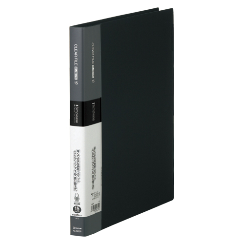 キングジム　１３８ＳＰ－ＢＫ　シンプリーズクリアーＦ差替式１５Ｐ　黒