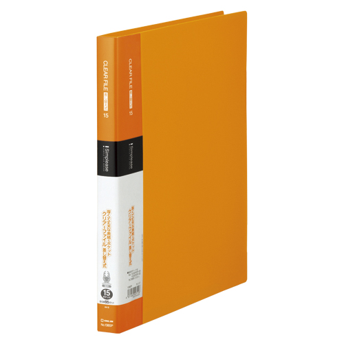 キングジム　１３８ＳＰ－ＯＲ　シンプリーズクリアーＦ差替式１５Ｐオレ