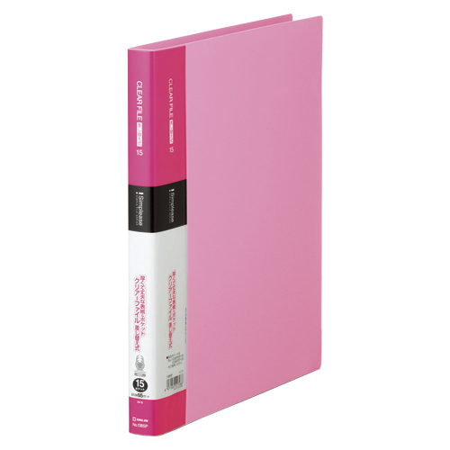 キングジム　１３８ＳＰ－Ｐ　シンプリーズクリアーＦ差替式１５　ピンク