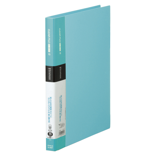 キングジム　１３８ＳＰ－ＬＢ　シンプリーズクリアーＦ差替式１５Ｐ　水色