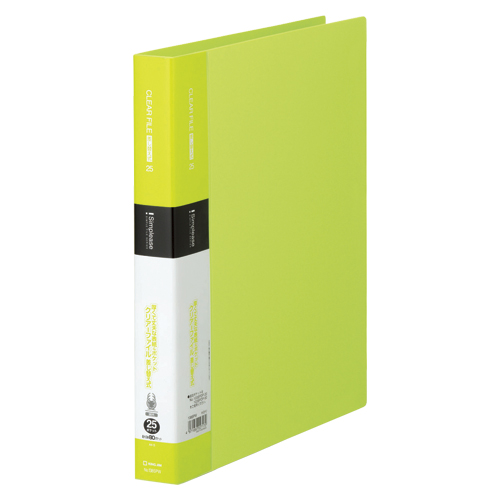 キングジム　１３８ＳＰＷ－ＹＧ　シンプリーズクリアーＦ差替式２５Ｐ　黄緑