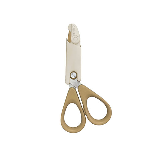 木村刃物　ＣＳ１－１１６－Ｋ　中身を守る　開梱カッターはさみカフェオレ