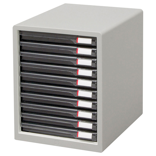 アイリスオーヤマ　Ｌ－１０ＳＲ　ライトグレー　レターケース　浅型１０段　ライトグレー
