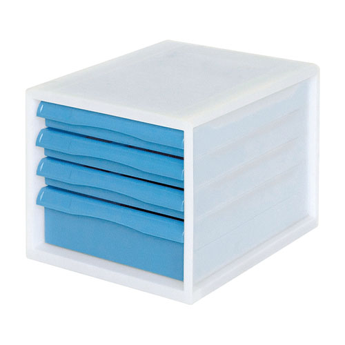 ナカバヤシ　Ａ４Ｅ－Ｐ０４－ＫＢ　Ａ４レターケース一体／ＰＰ／浅３／深１