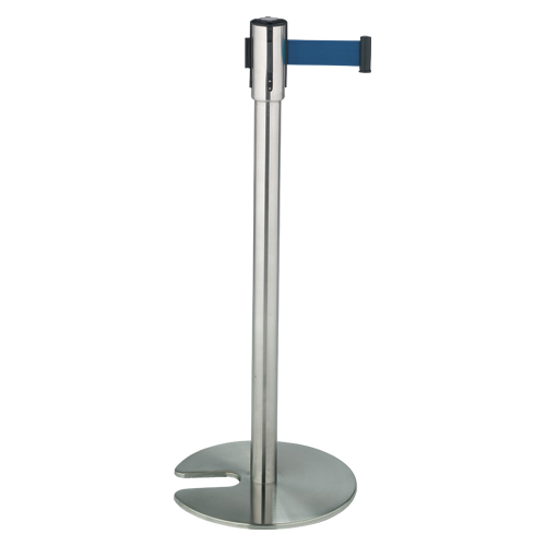 テラモト　ＳＵ－６６０－５００－３　ベルトパーテーションスタンドＤベルト　青