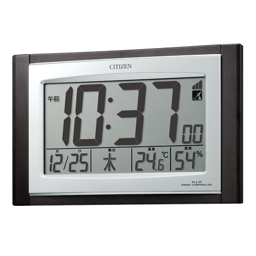 シチズン　８ＲＺ０９６－０２３　掛置兼用電波時計パルデジットコンビ