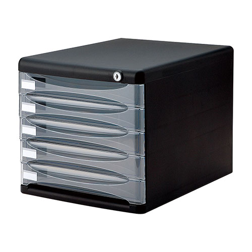 ナカバヤシ　Ａ４－ＳＫ５Ｄ　セキュリティデスクトップケース５段／黒