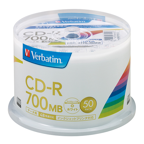 バーベイタム　ＳＲ８０ＦＰ５０Ｖ２　ＰＣ　ＤＡＴＡ用　ＣＤ－Ｒ