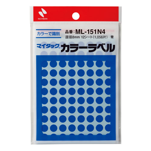 ニチバン　ＭＬ－１５１Ｎ４　マイタックカラーラベル　青