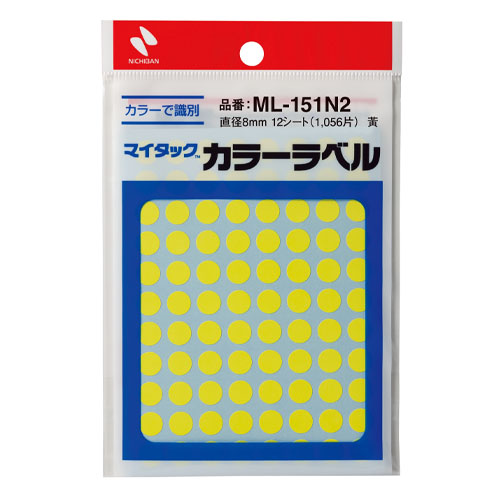 ニチバン　ＭＬ－１５１Ｎ２　マイタックカラーラベル　黄