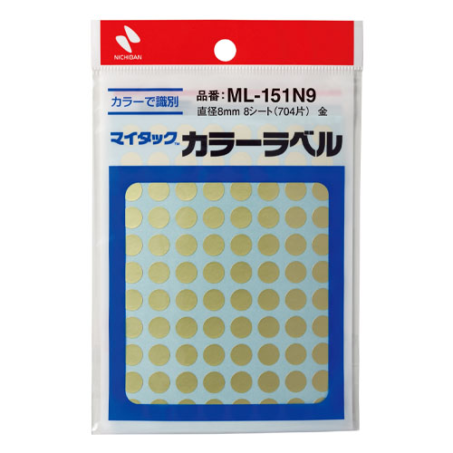 ニチバン　ＭＬ－１５１Ｎ９　マイタックカラーラベル　金