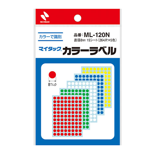 ニチバン　ＭＬ－１２０Ｎ　マイタックカラーラベル　ＭＬ－１２０Ｎ