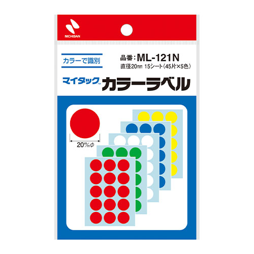 ニチバン　ＭＬ－１２１Ｎ　マイタックカラーラベル　ＭＬ－１２１Ｎ