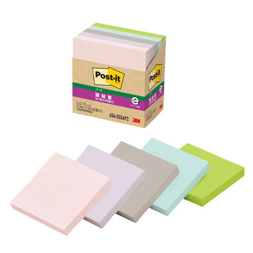 スリーエム　６５４－５ＳＳＡＰ２　ポスト・イット　強粘着ノート　再生紙