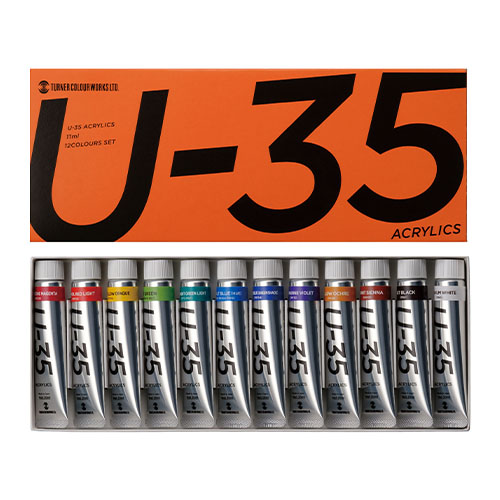 ターナー　ＵＡ１２Ｃ　Ｕ－３５アクリリックス１１ｍｌ１２色セッ