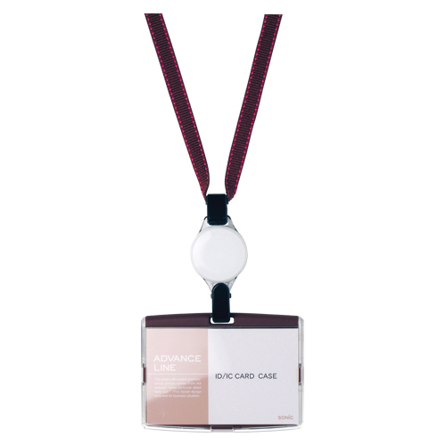 ソニック　ＡＬ－８９４－ＢＲ　ハードケース＆リールストラップ　ブラウン