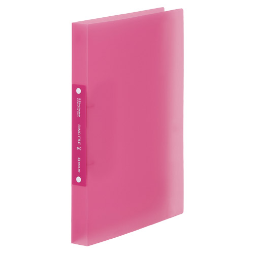 キングジム　６４１ＴＳＰ－Ｐ　シンプリーズ　リング（透明）　ピンク